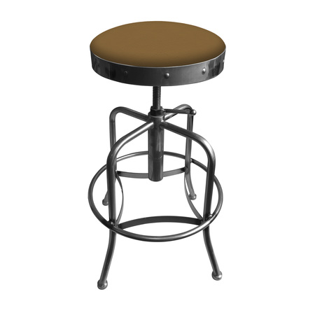 HOLLAND BAR STOOL CO Adjustable Stool, Clear Coat Finish, Canter Saddle Seat 910CL012